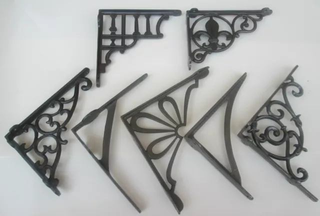 1 x 8"  VINTAGE TRADITIONAL OLD STYLE SHELF BRACKETS CISTERN BRACKET CAST IRON