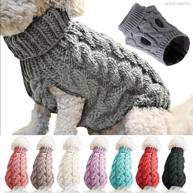 Haustier Hund Warm Pullover Stricken Kleidung Welpe Strickwaren Katze Kostüm Dhl