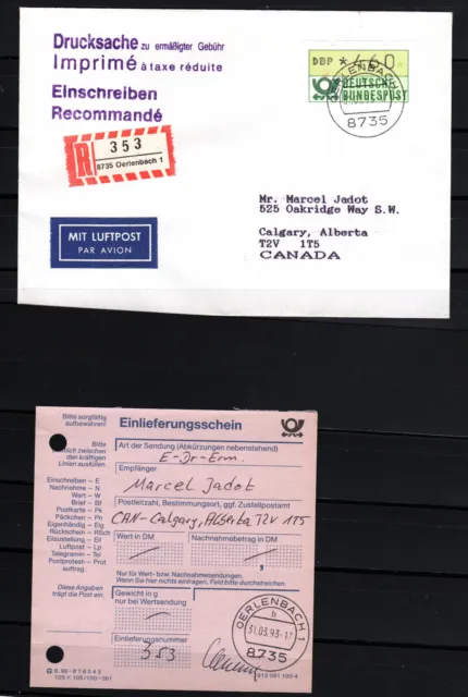 deutschland  atm mi nr 1.2 seltene einzelfrankatur 4,90 auf brief