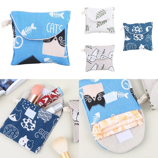 Billetera Bolso Mini Almacenamiento Sanitario 1 Pieza Bolso Dibujos Animados