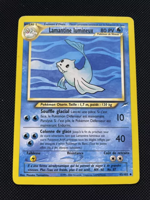 Lamantine Lumineux Unco - Pokemon 34/105 Neo Destiny Edition 2 Proche Du Neuf Fr