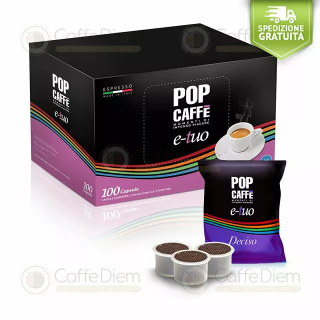 Pop Caffè 100 Capsule Cialde Compatibili FiorFiore Fior Fiore Coop DECISO E-Tuo