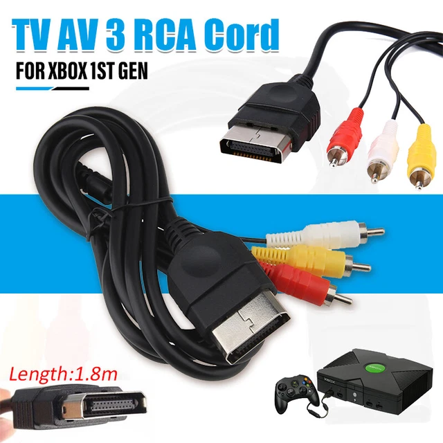 TV AV 3 RCA Cord Audio Video Cable for Microsoft Original Classic