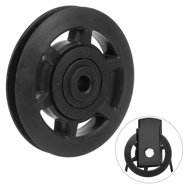1Pc Fitness Pulley Practical Training Pulley Gym Fitness Equipment Part (Black)