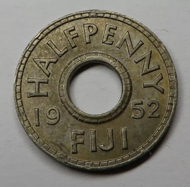 Fiji 1/2 Penny 1952 Copper-Nickel KM#16