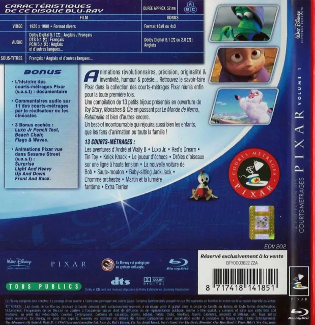 Blu Ray Neuf Walt Disney Pixar Collection Des 13 Courts Metrages Tout Neuf ! New 2