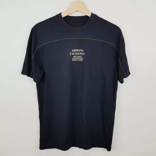 AX ARMANI EXHANGE Mens Size S Black Milano - New York Short Sleeve Tee / T-Shirt