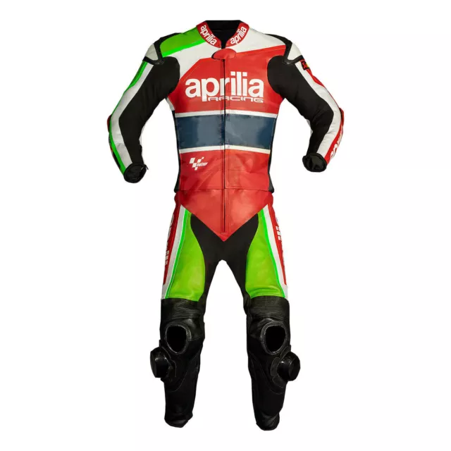 Aprilia Leather Suit Motorcycle Suit Cowhide Leder Armoured Suit Biker Motorbike