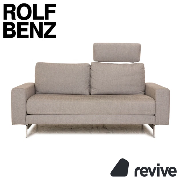 Rolf Benz Vida tela de dos plazas gris sofá sofá