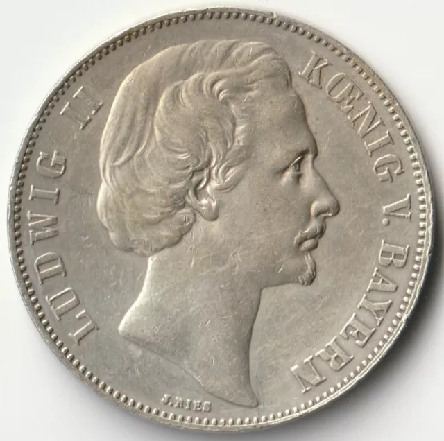 Mds Altdeutschland Siegestaler 1871 "Ludwig Ii. - Friedenschluss ", Silber