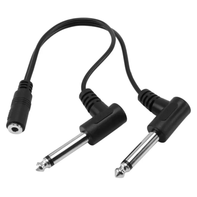 3.5mm  1/8 inch TRS Stereo Female Jack to Dual 1/4 6.35mm Male Plug Mono  Right