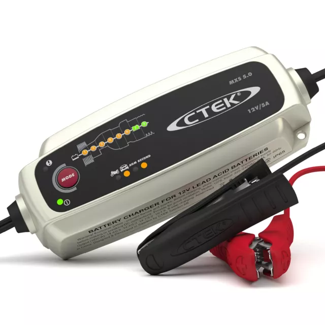 CTEK MXS 5.0, Batterieladegerät 12V, Temperaturkompensation, Intelligentes Ladeg