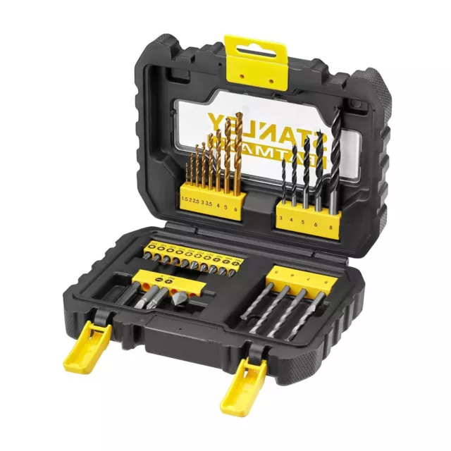 Stanley Fatmax Drill Bit Set & Bit Set Wood Metal Brick 31 Piece + Case STA88540