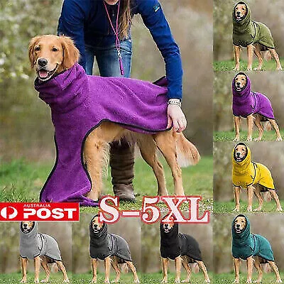 Pet Bathrobe Clothes Dog Towel Drying Robe Sleepwear Super Absorbent Robe AU