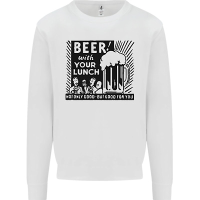 Beer with Your Lunch Funny Alcohol Mens Sweatshirt Jumper