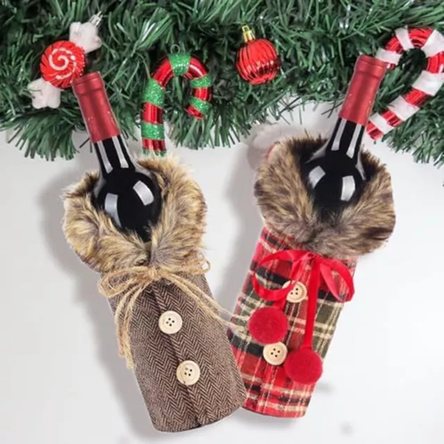 Decorazione di Coperture per Bottiglie di Vino di Natale, Borsa per Bottigl3517