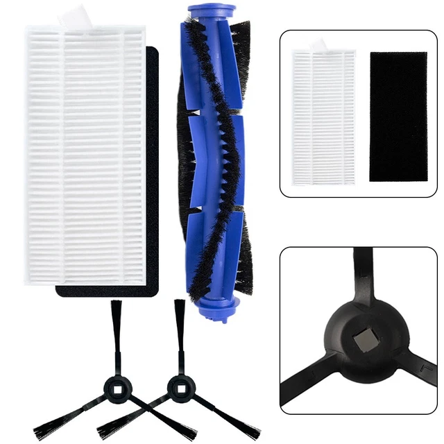 6 Filtri HEPA + 6 Spazzole Laterali Per Lefant M210 Pro - Kit Ricambi Robot Aspirapolvere - Foto 5