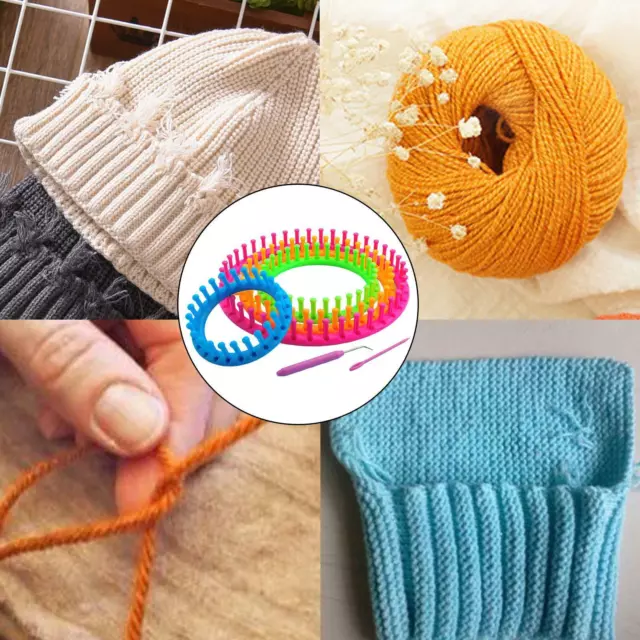 Runde Strickwebstühle Set Kreismütze Webstühle zum Selbermachen Decken Schals für Erwachsene