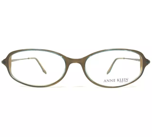 Anne Klein Eyeglasses Frames AK8024 K5170 Clear Brown Blue Oval 54-17-140