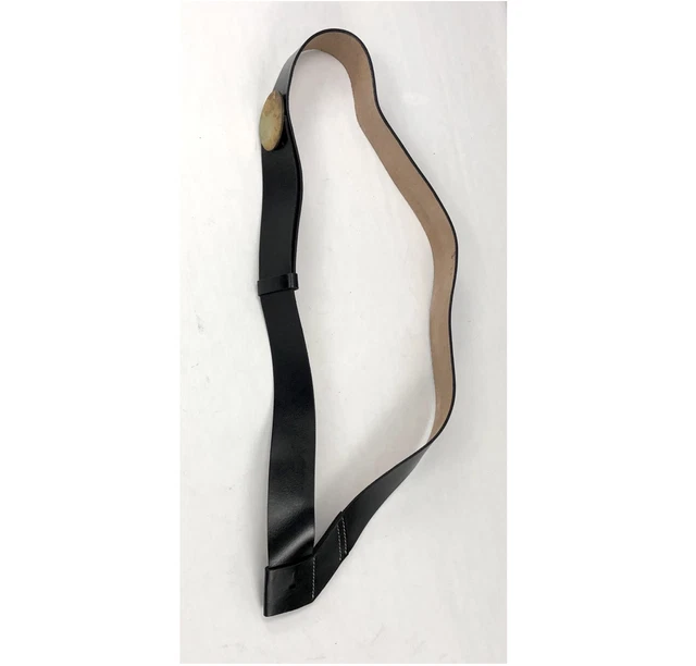 Black Leather Baldric with Brass Breastplate - Rev War, 1812, Reenactment