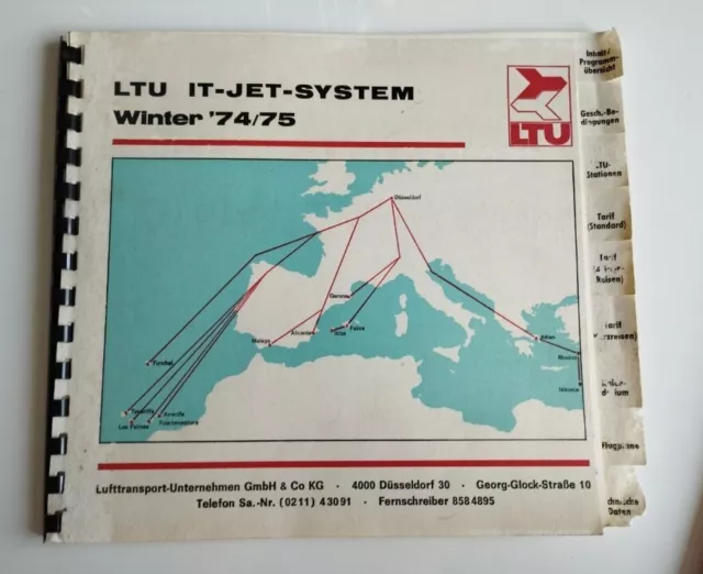 Flugplan LTU 1974-74 Timetable