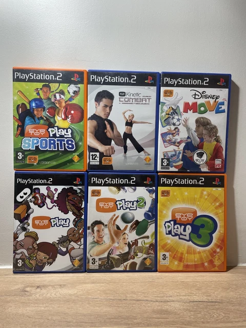 Lot De 3 Jeux EyeToy Pour PS2 - Complet Avec Boîtes - État Bon - Version FR