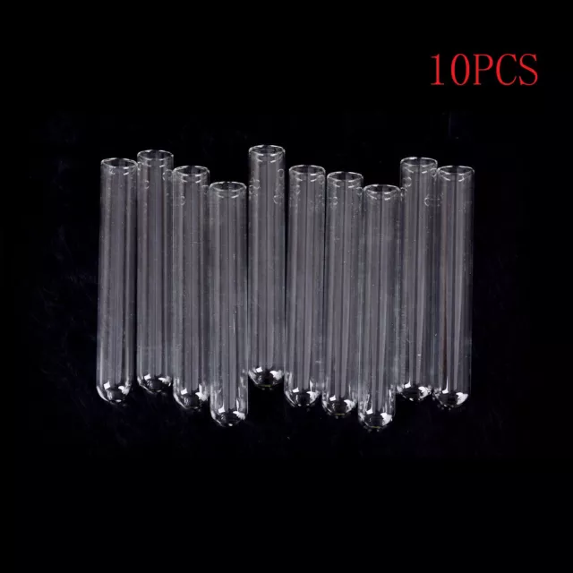 10Pcs 15*100 mm Glass Blowing Tubes 4 Inch Long Thick Wall Test Tu-DC