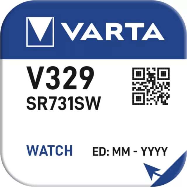 V329 Uhrenbatterie Knopfzelle = SR731SW VARTA