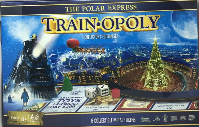 Master Pieces The Polar Express TRAIN-OPOLY Collectors Edition Set Monopoly Game