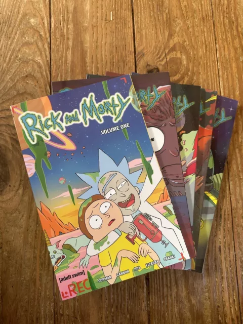 Rick and Morty Vol. 1 2 3 4 & 5 FIVE Trade Paperbacks 1st Edition VF/NM Oni