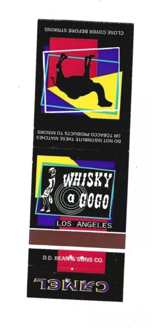 Whiskey a GOGO - Los Angeles Matchcover    Camel