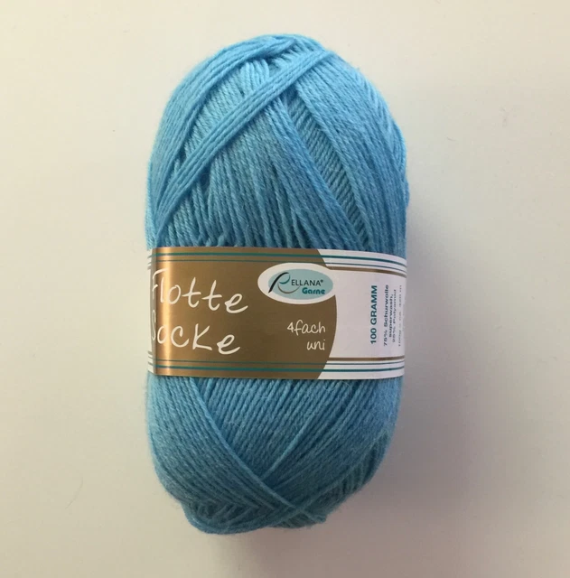 FLOTTE SOCKE Sockenwolle RELLANA 4-fach / 4-fädig Uni 100 g türkis