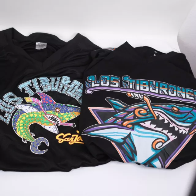 San Jose Sharks Los Tiburones Hispanic Heritage Jersey Shirt - Mens XL (J5)