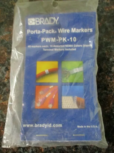 BRADY PWM-PK-10 Book Wire Marker Free Shipping