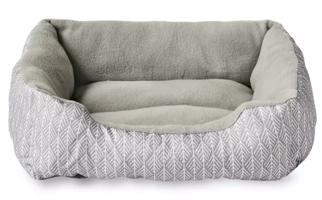 Small Cuddler Dog Cat Puppy Kitten Pet Bed, Gray, 19”x15”, Typically up to 25 Lb