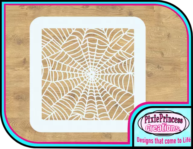 Pattern W Mylar 190 Stencil Reusable Airbrush Paint Wall Spider Web Crafts Card