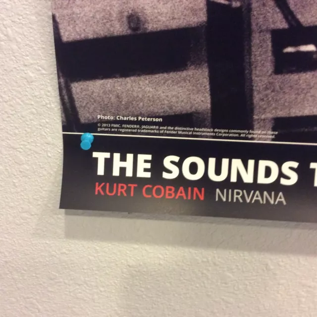 Nirvana Kurt Cobain poster Limited Fender Poster NEW , Has Never been hung up 2