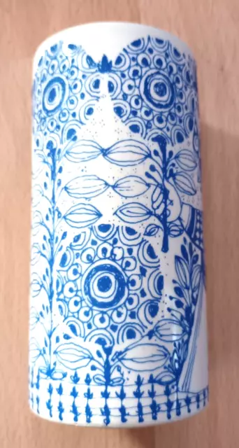 Bjørn Wiinblad - Schöne Vase in weiß und blau - Vintage - Nymölle Dänermark