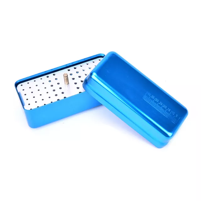 72 Holes ALUMINIUM Dental Bur Burs Holder Block Disinfection Box Auto-wf