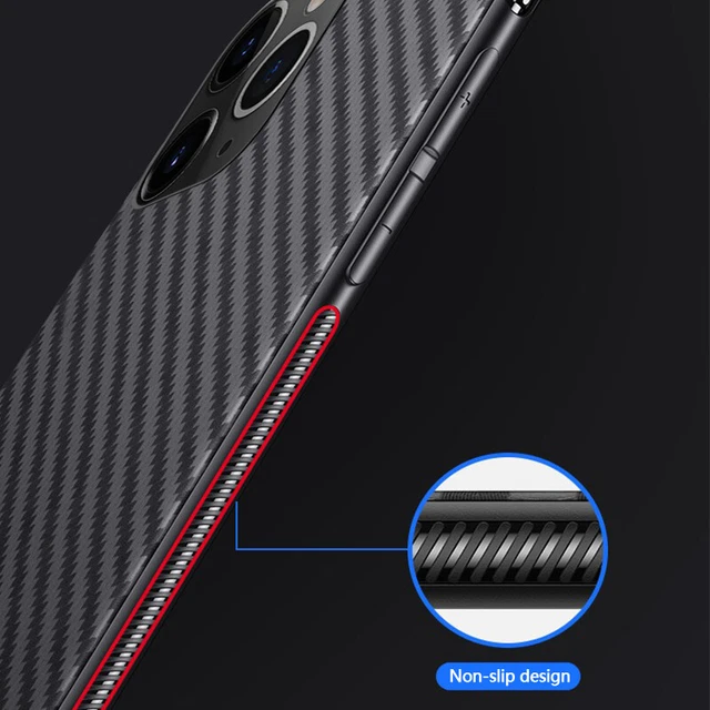 Ultradünne Hülle für iPhone 13 14 12 11 Pro Max 12 Mini Matt Kohlefaser Abdeckung 3