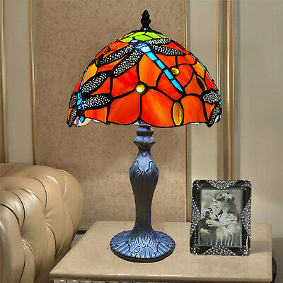 NICE Dragonfly Tiffany Style Bead 10" Lampshade Table Lamp Aolly Base E27 Light