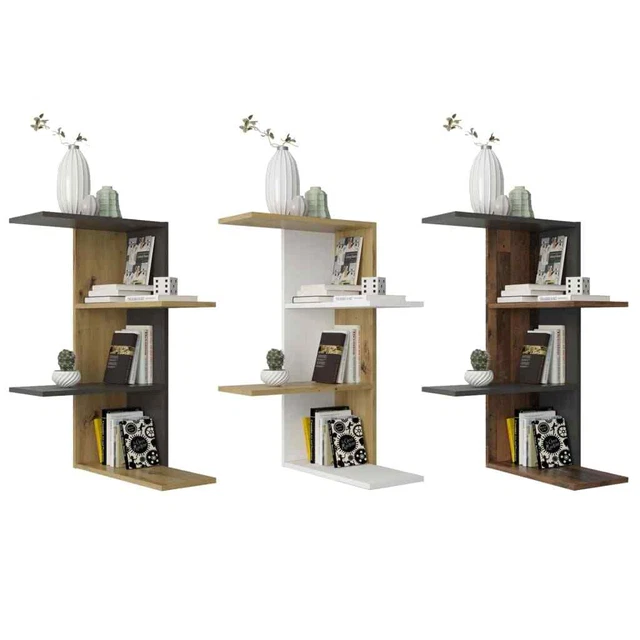 Scaffale ad angolo da parete FMD scaffale a parete scaffale sospeso libreria CD scaffale a più scelta FMD