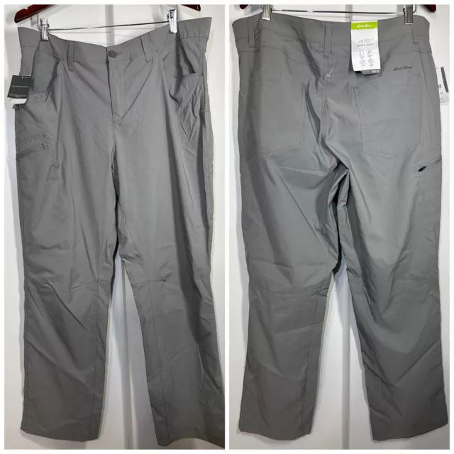 Eddie Bauer Men's UPF 50+ Fleece Lined Tech Pants, Dark Blue 40 x 32
