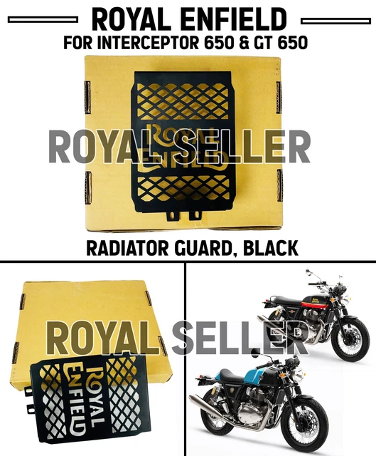Reale Enfield " Radiatore Protezione, Nero " Per Interceptor 650 & Gt 650