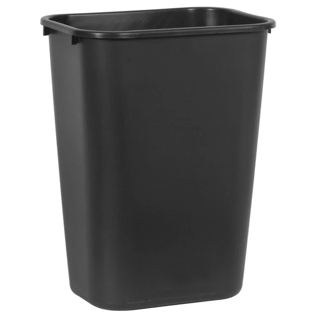Rubbermaid FG295700BLA Large Black 41 Quart Wastebasket