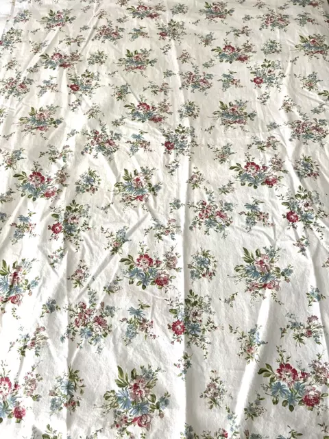 Set of Floral Curtains Cottage Shabby 65 x 51 Two Panels Homemade Lined