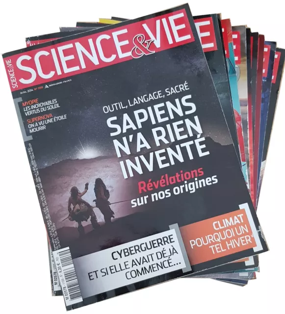 Lot de 10 magazines scientifique SCIENCE et VIE année 2011 à 2014