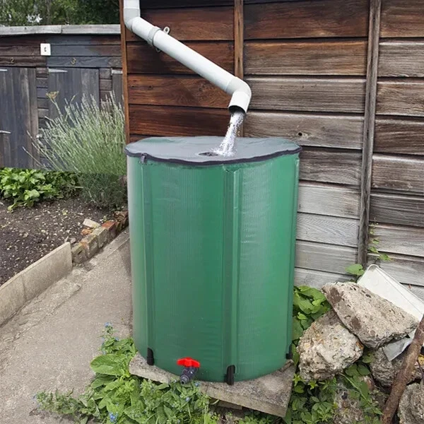 50 Gallon Rain Barrel Folding Portable Water Collection Tank Storage Outdoor