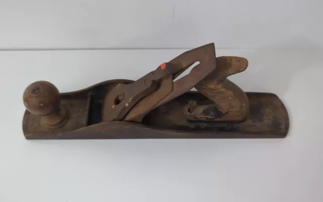 C. Antique VTG Stanley Bailey No. 5.14 Inch Wood Plane Smooth Bottom Made In USA