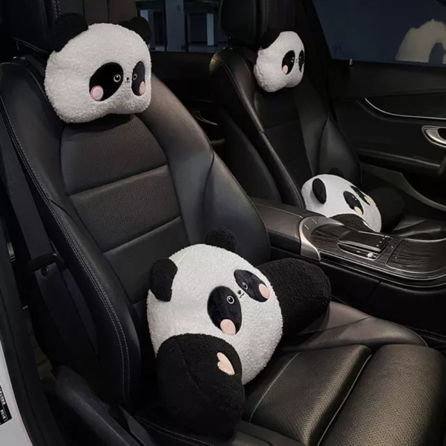 Panda Panda Car Headrest Panda Auto Waist Support Cushion  Interior Accessories